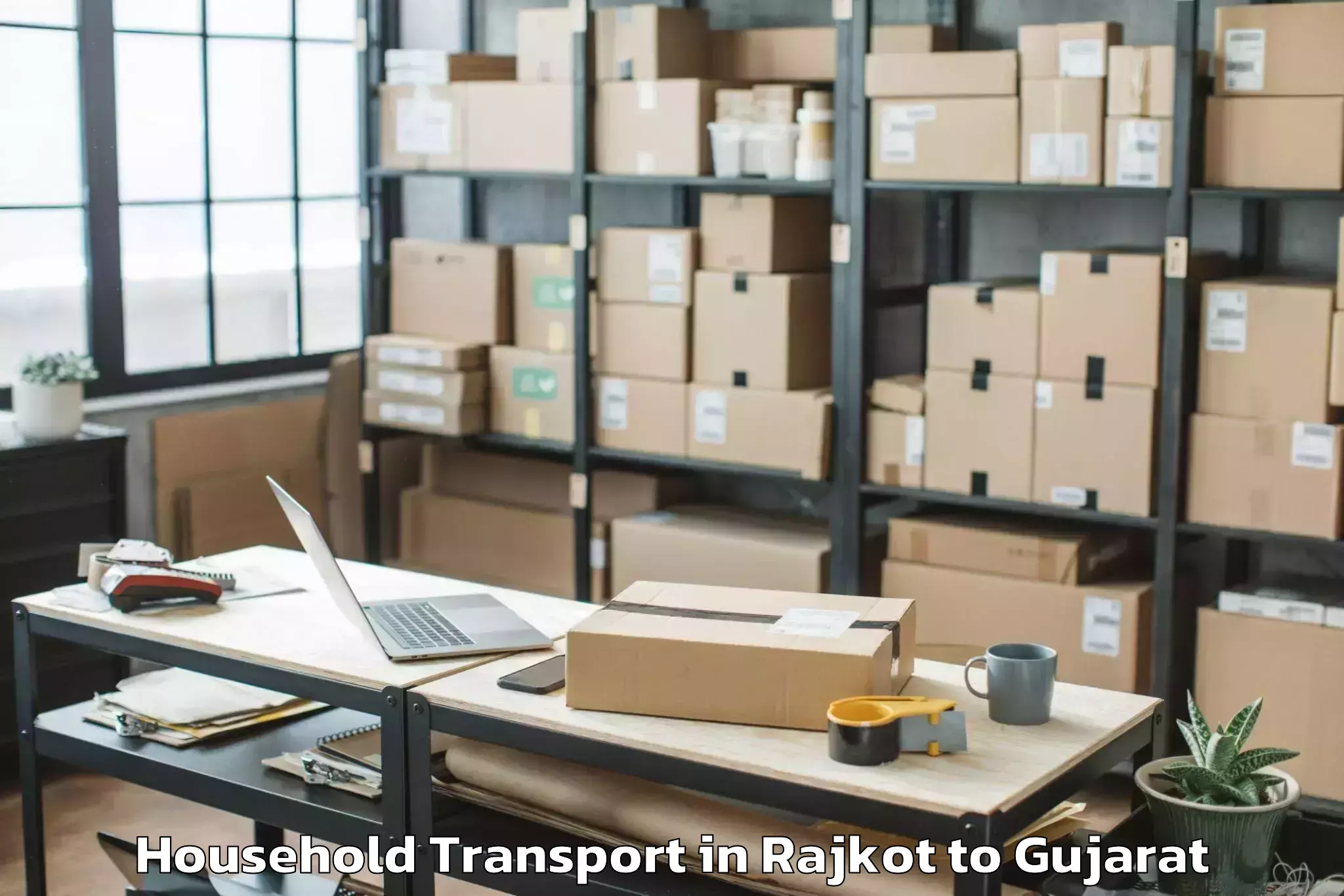 Quality Rajkot to Khedbrahma Household Transport